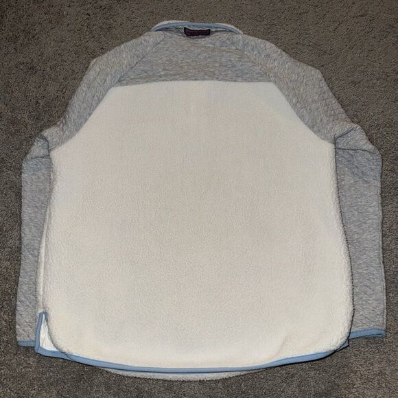 Vineyard Vines Mixed Media Sherpa Shirt 1/2 Snap Button Pullover Womens Small S - Picture 6 of 6